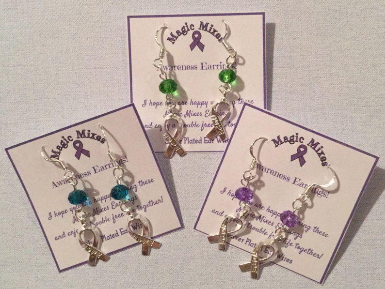 Green Awareness Earrings, Depression Awareness Earrings, 'Hope' earrings image 3