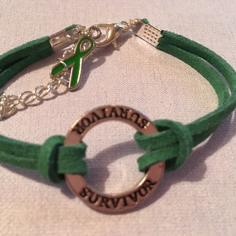Depression Awareness Bracelet Green Bracelet Mental Health Etsy