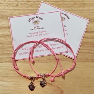 BFF simple Cord Bracelet Set, A Bracelet each for your Bestie and Yourself, , Best friend end of term gift, I'll Miss You Gift, Xmas Gift