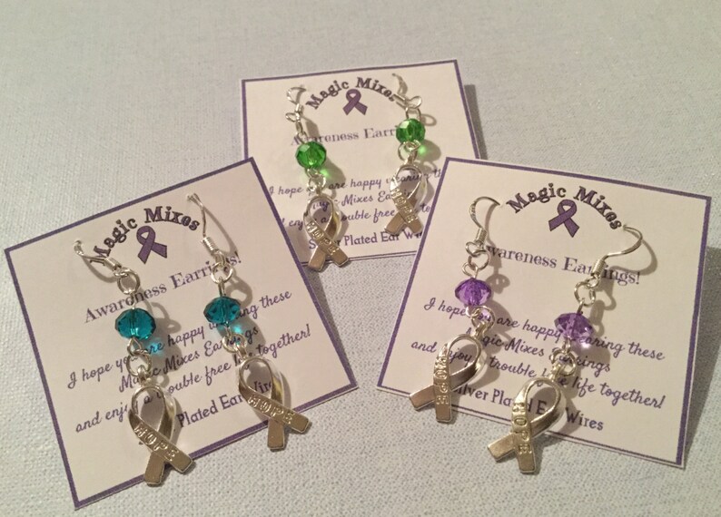 Green Awareness Earrings, Depression Awareness Earrings, 'Hope' earrings image 5