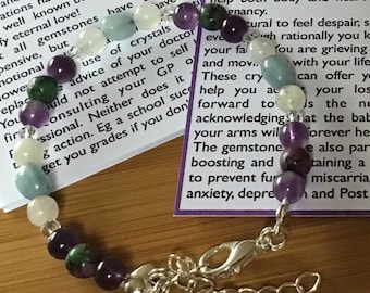 Miscarriage or Baby Loss Grief, memorial bracelet, keep your Angel Baby in your heart, this reminder on your wrist