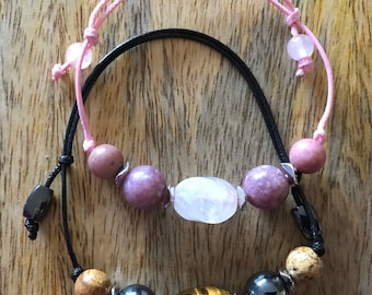 IVF Couples'  Fertility charm Gemstone Bracelet, His & Hers IVF Baby Maker Bracelets, Couples Bracelet for conceiving using IVF