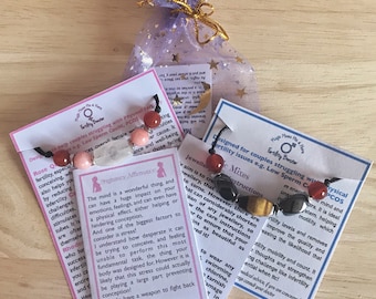 Couples' Fertility Bracelets, His & Hers Baby Maker Set, support for unexplained infertility  or PCOS, Endometriosis, Low Sperm Count