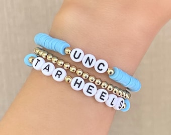 UNC Tar Heels Bracelet, North Carolina Graduation Gift for College Game Day