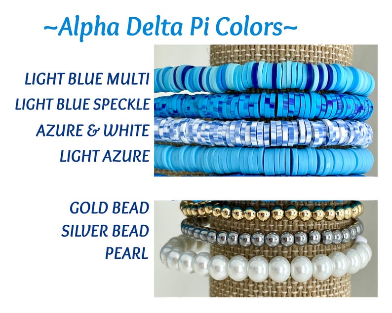 Alpha Delta Pi Pearl Bracelet, Adpi Merch, Custom Sorority Big Little ...