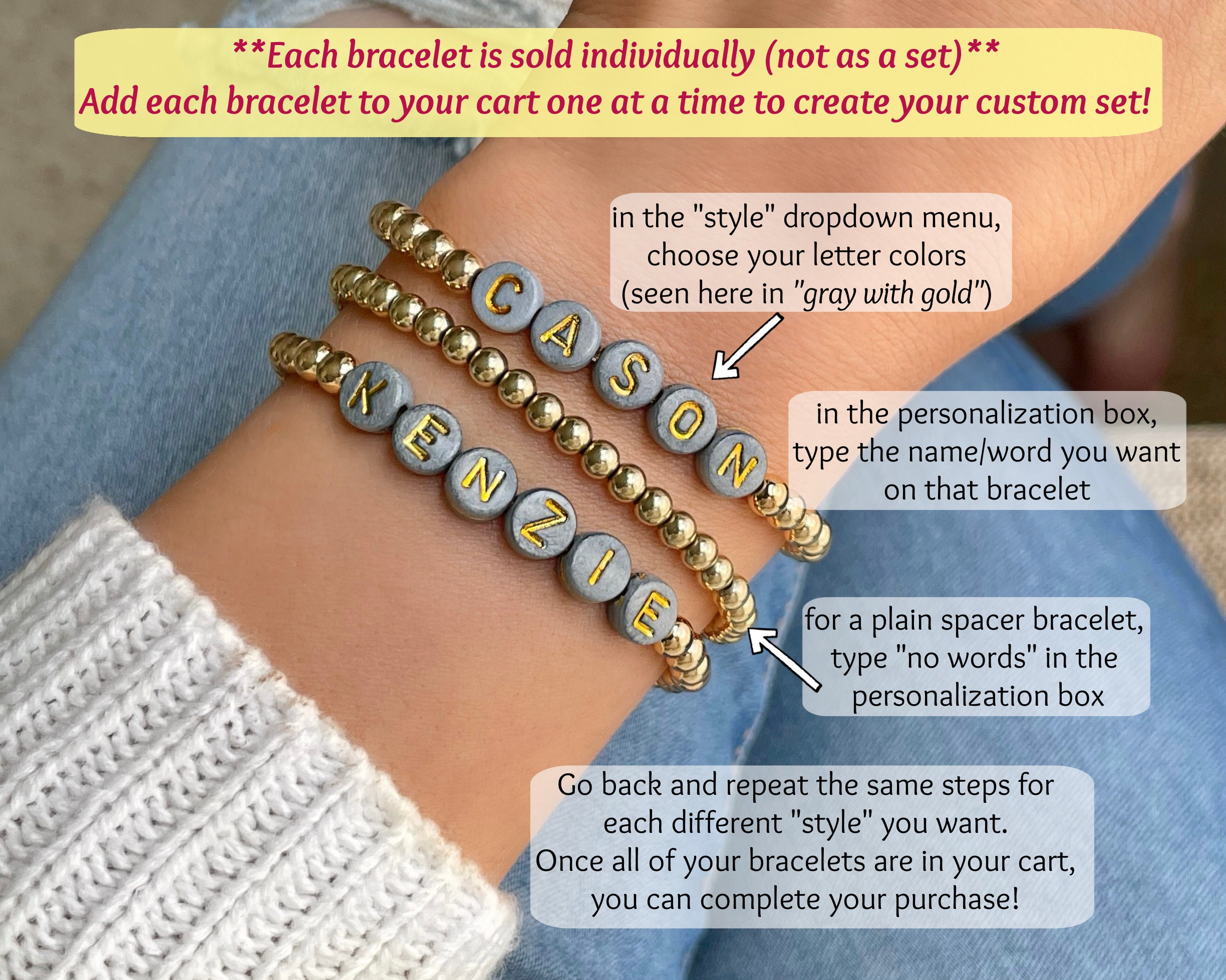 Pink Daisy Stretch Beaded Bracelet | Icing US