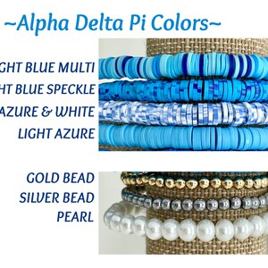 Adpi Gold Letters Alpha Delta Pi Gold Bead Bracelet, Adpi Merch, Custom Sorority Big ...