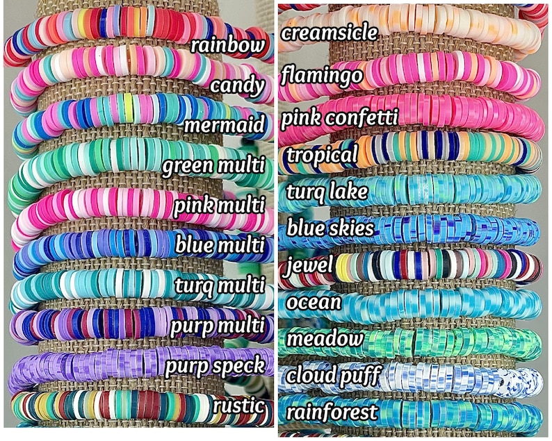 Personalized Name Bracelets - Custom Word Bracelet Stack - Women's Beaded Mama Bracelet Set image 5