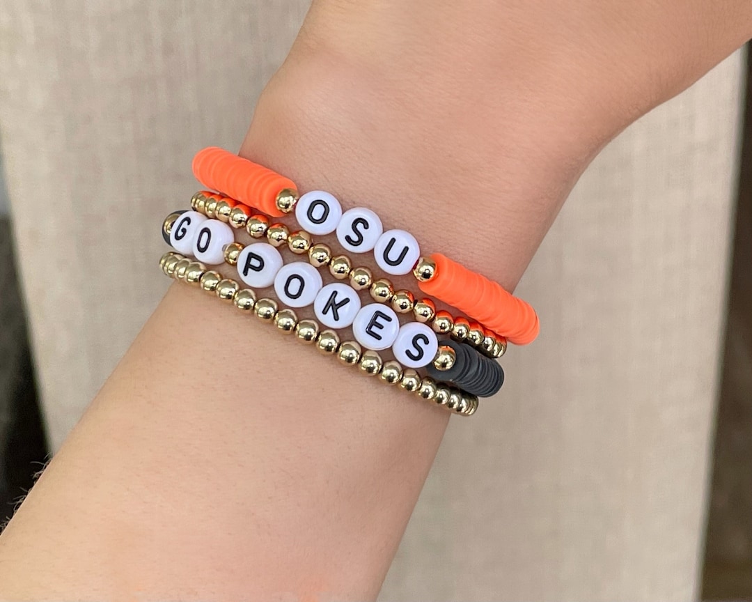 Oklahoma State University Graduation Gift, OSU Bracelet Gifts, Oklahoma