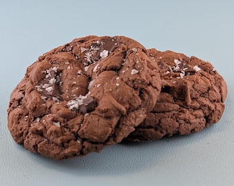 Sea Salt Chocolate Brownie Cookies – Organic Ingredients, 2oz Each