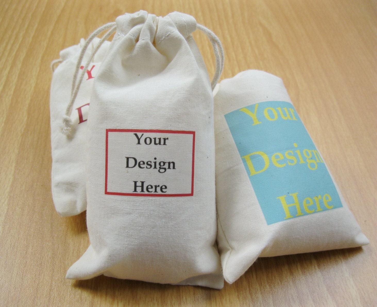 Custom Muslin Bags Logo Printed Jewelry Bags Personalized | Etsy