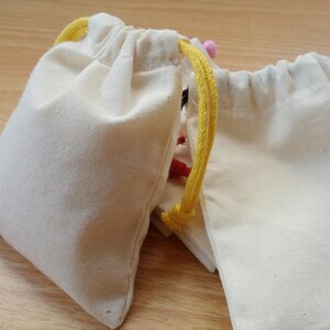 Custom Jewelry Packaging Cotton Muslin Bags with Black Red Blue Pink Drawstring Calico Pouches image 3