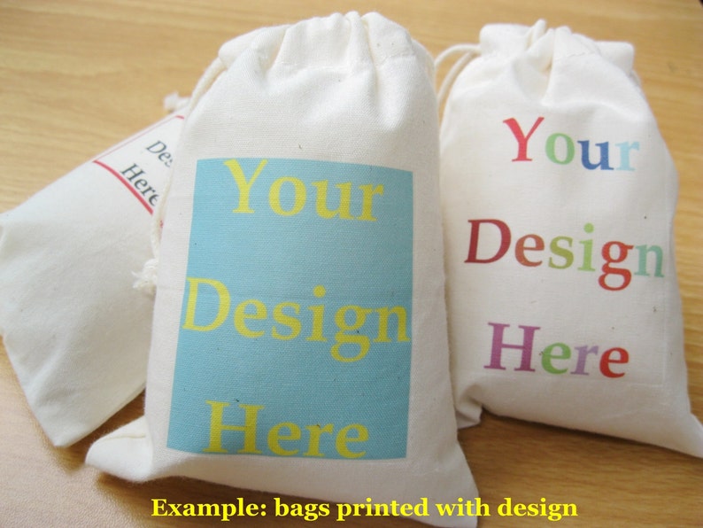 100 pcs 5x8 Drawstring Bags Plain Muslin Bags Gift Bags Cotton Bags Reusable Bags image 3