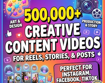 Bündel von +500K Videos Reels für Facebook Instagram TikTok