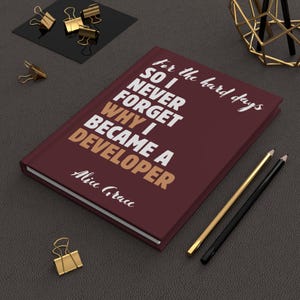 Diario de desarrollador, regalo para desarrollador de software, cuaderno para estudiante de programación, regalo para graduado en informática, recuerdo de la carrera de programador imagen 10