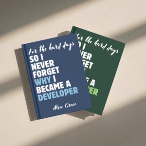 Diario de desarrollador, regalo para desarrollador de software, cuaderno para estudiante de programación, regalo para graduado en informática, recuerdo de la carrera de programador imagen 2