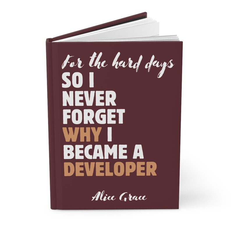 Diario de desarrollador, regalo para desarrollador de software, cuaderno para estudiante de programación, regalo para graduado en informática, recuerdo de la carrera de programador imagen 12