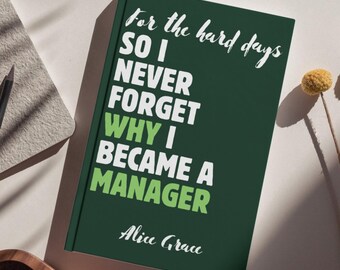 Diario de gerente, regalo para estudiantes de negocios, cuaderno de liderazgo, regalo para graduados en administración, diario para líderes de equipo, recuerdo profesional personalizado