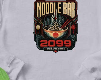 Noodle Bar 2099 Crewneck, Home Cook Gift, Foodie Sweatshirt, Chef Gift