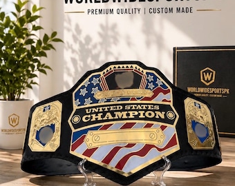 Custom United States Championship Wrestling Belt – Replica Title Belt | Adult & Kids Gift