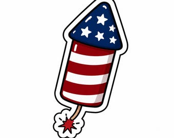 USA Feuerwerk Rakete Ausstechform Stl-Datei, Patriotische Kekse 10 Größen (Instant Download)