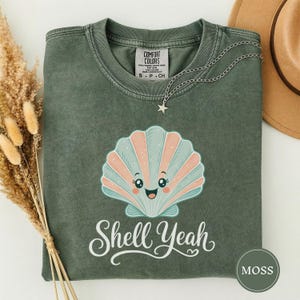Muschel ja Muschel T-Shirt, lustiges Strand Wortspiel Shirt, Muschel Liebhaber Geschenk, süßes Küsten Ozean T-Shirt, lustiges Sommer Strand Urlaub Shirt