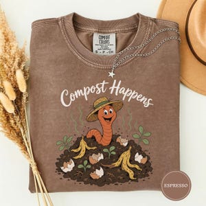 Kompost händer-t-shirt, rolig trädgårdströja, komposttröja, trädgårdsmästarepresent, trädgårdshumor-tröja, masktröja, komposteringströja, växtdampresent