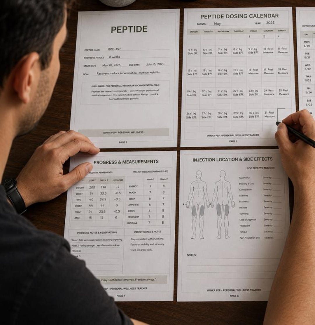 Digital Printable, Peptide Weekly Journal, Injection Tracker, Log ...