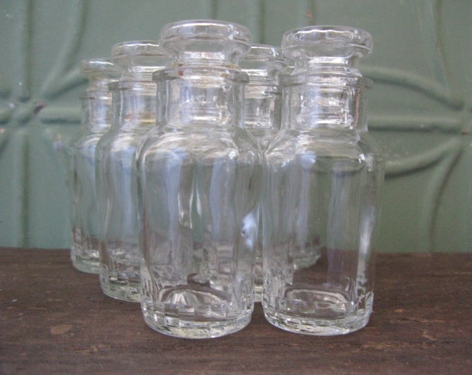 Glass Spice Jars Apothecary Jars Seven Glass Jars Made in Etsy