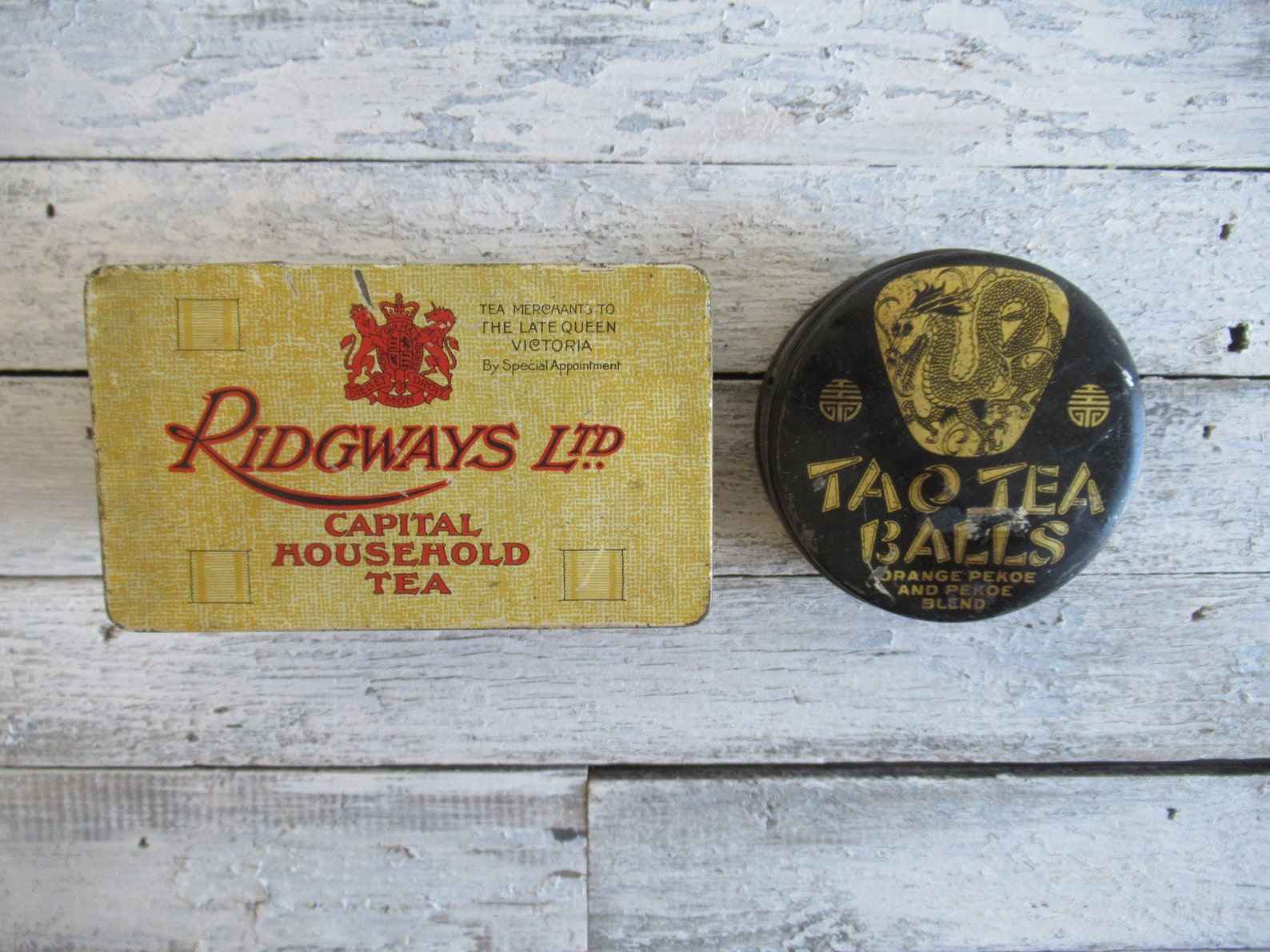 Vintage Tea Tins Tao Tea Balls Ridgways Ltd. Household Tea | Etsy