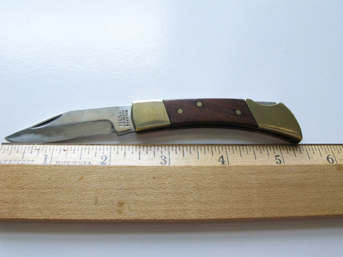Vintage Pocket Knife Pakistan Folding Pocket Knife Wood and Etsy