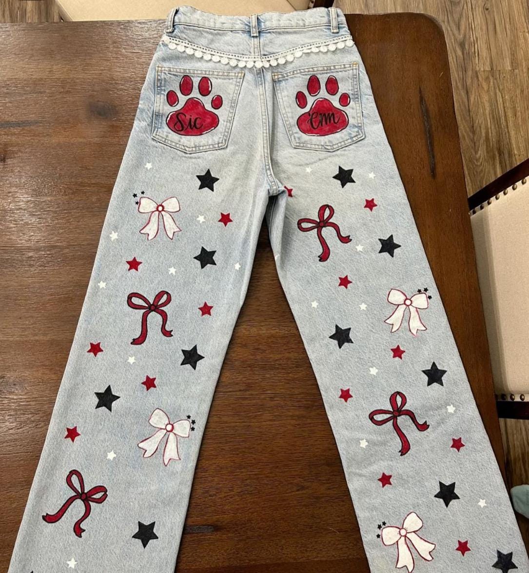 Painted jeans - Etsy 日本