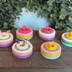 Poolmadrass med Fidget Clicker - Flamingo, Anka eller Enhörning
