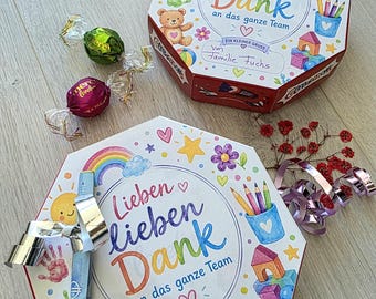Geschenk ErzieherInnen-Team | Kita | Kindergarten | Dank | Abschied | digitale Druckvorlage für merci lovelies & celebrations Sofortdownload