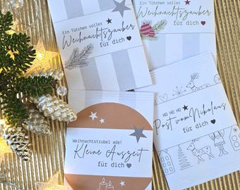 DIY gift bags for Advent calendars, Christmas, St. Nicholas Day | Gift bag | Packaging | Printable craft template