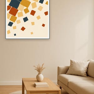 Boucherouite Patchwork Print, Moroccan Rag Rug Wall Art, Colorful Boho Poster Digital Download