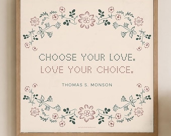 Romantic Wall Printable Art Love Quote Print Cross Stitch Digital Download Sweet Couple Gift Bedroom Wall Decor Wedding Anniversary Gift