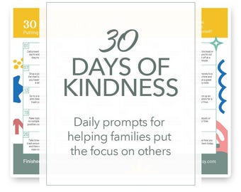 30 Days of Kindness Challenge: Daily Acts of Service Prompts (Digital Download)