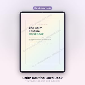 ADHD Routine Cards, Printable Chore System, Mental Load Planner (Digital Download)