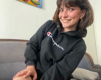 Authentique sweat à capuche Champion noir