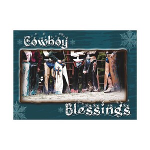 Cowboy Blessings-wenskaartbundels Cowboy-kerstkaart Westerse kerstkaarten (10, 30, 50 stuks)