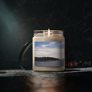 Ocean Water Beach Scene Scented Soy Candle, 9oz