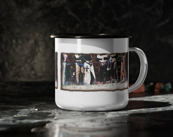 Boots, Chaps Enamel Camp Cup Rodeo Coffee Cup Bull Rider Gift