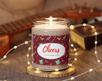 Bougie de soja parfumée Noël Cheers to the New Year Holiday, 9 oz