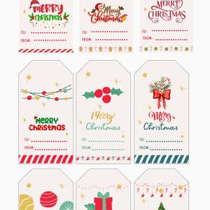Printable Christmas Gift Tags | Holiday Gift Tag | Custom Gift Tag