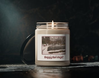 Bougie de soja parfumée Noël Happy Holidays, 9 oz