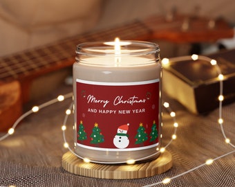 Bougie de soja parfumée Merry Christmas & Happy New Year, 9 oz