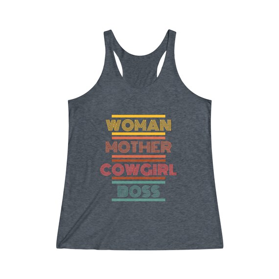 Women's Racerback Tank Mother Cowgirl Boss Shirt New Zealand