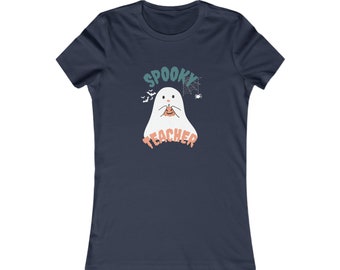 Chemise d'Halloween effrayante T-shirt d'enseignant d'Halloween Cadeau pour enseignant Des bonbons ou un sortilège