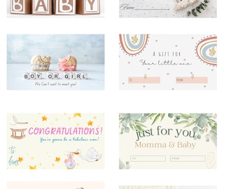Printable Newborn Baby Gift Tag | Digital Download | Gender Neutral| Baby Shower Present Tag